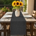 thumbnail image 5 of Black Solid Dining Table Runner, Minimalist Cloth Dark Gray Linen Texture Industrial Washable Table Runners Kitchen Coffee Table Center Decor for Home Party Holiday Wedding 13 x 70 Inches, 5 of 9