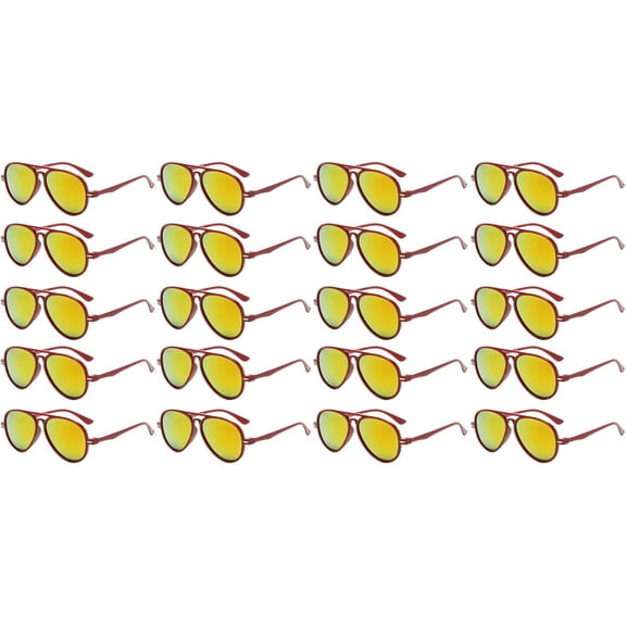 20 Pack Kids  Sunglasses Bulk UV400 Toddler Aviators Birthday Party Supplies, Beach, Pool Party Favors, Wholesale