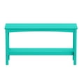 thumbnail image 3 of WestinTrends 55" Outdoor Patio HDPE Adirondack 2-Tier Shelf Console Table, Turquoise, 3 of 16