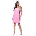 thumbnail image 3 of Turquaz Linen 100% Cotton Pink Terry Velour Cloth Spa Wrap, Bath Towel Wrap, 3 of 4