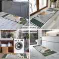 thumbnail image 2 of Green Boho Geometric and Plant Pattern (4) Kitchen Rug Mat,Kitchen Runner Rugs Non Skid Washable,Decorative Kitchen Floor Mats for Kitchen,Sink,Laundry,17"X47", 2 of 5