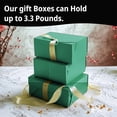 thumbnail image 3 of Paquete de 12 cajas de regalo LWYMX, color verde, 25 x 20 x 10 cm, con cinta, 3 of 7