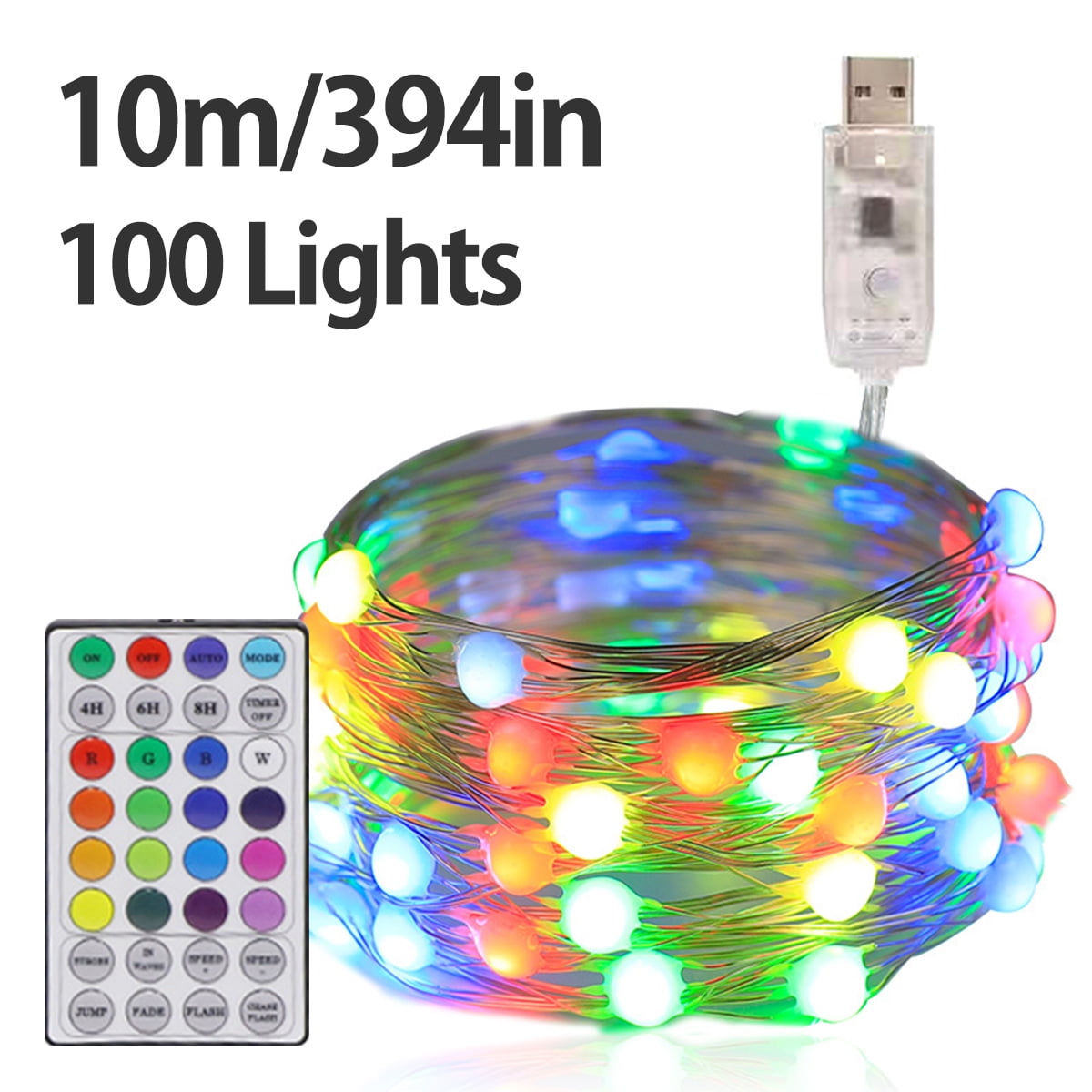 50/100LEDs USB Operated Mini Copper Wire String Fairy Lights Lamp Xmas Party 10M 