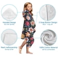 thumbnail image 7 of Pioneer Flower Floral Print Pattern Hooded Bath Towel，50"x30" for Ages 3 To 12 Kids, Quick Dry Lightweight Soft Microfiber Hood Beach Towel Cover Up for Kids, 7 of 7