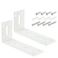 thumbnail image 1 of Unique Bargains Attaches d'Angle en L, 2 Pcs 120x40x60 mm en Acier Inoxydable, Code d'Angle Réglable à 90 Degrés pour la Réparation de Meubles (Blanc), 1 of 7