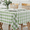 Mint and White, variant on Verolix Checkered Tablecloth 60 x 60 Inch Square, Black White Gingham Table Cover, Waterproof Washable Wrinkle Resistant Polyester Fabric for Kitchen Dining Indoor Outdoor Use