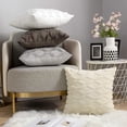 thumbnail image 4 of Pack of 2 Faux Wool Throw Pillow Covers 12x20 Inches Soft Couch Cushion Cover with Velvet Decorative Cushion Cover for Living Room, Bedroom,Car,Office (Light Grey), 4 of 13