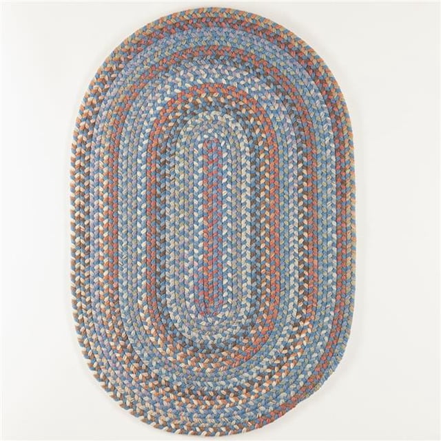 Rhody Rug BH97R024X048 2 x 4 ft. Bar Harbor Bluestone Oval Rug, Multi Color