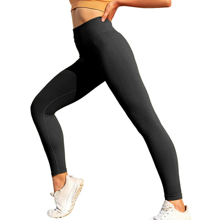 Pants For Women Work Casual Yoga Leggings Workout Solid Tummy High Waist  Control Yoga Plus Size Yoga 3X-4X Yoga Tall Length Mesh Lift Womens Pants 
