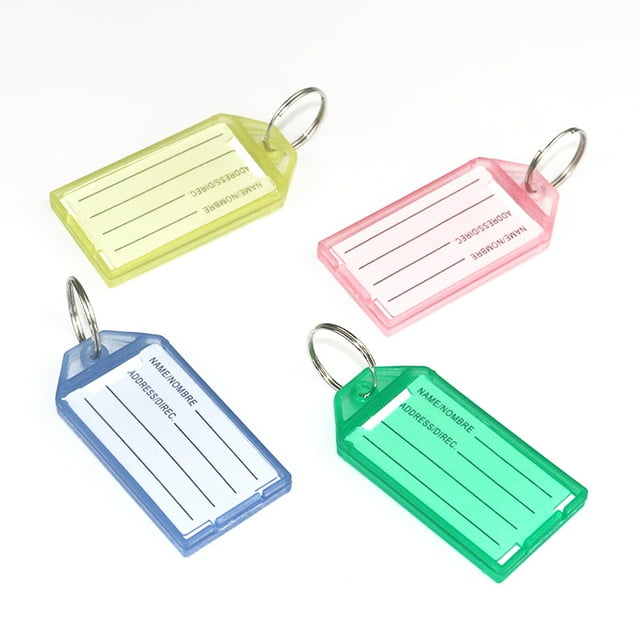 Keychain Name Tag Luggage Bag Hanging Outdoor Classification Card Keyring Portable Key Chain Visible Classification Holder Label Handbag Suitcase Red