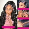 thumbnail image 6 of FSTDelivery Black Body Wave Glueless Wigs Human Hair Pre Plucked Pre Cut Drawstring Wig Human Hair Lace Front Wigs Human Hair for Black Women, Everything Ready to Go Wig 24inch, 6 of 7