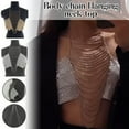 thumbnail image 3 of K-KED 1x Body Chain Bikini Bra Delicate Jewelry Harness Chest Chain Necklace Hanging Neck Top-Gold, 3 of 8
