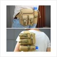 thumbnail image 4 of Riñonera táctica militar, cinturón utilitario impermeable con soporte para botella de agua, adecuado para acampar, montar a caballo, pescar y disparar (negro), 4 of 5
