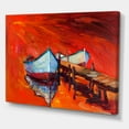 thumbnail image 3 of Designart ' Boats Near Coastal Town Resting On The Water IV ' Nautical & Coastal Canvas Wall Art Print, 3 of 4