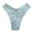 thumbnail image 1 of zuwimk Underwear Women,Women's Thongs T Back Low Waist See Through Panties Cotton Seamless Lace Thongs Light Blue,XL, 1 of 5