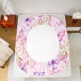 thumbnail image 5 of Homewish Colorful Butterflies 3pcs Twin Sheet Sets For Children Kids Teens,Dreamy Princess Twin Fitted Sheet,Pink Purple Breathable Flat Sheet,Luxury Bedroom Decor, 5 of 7