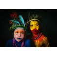 thumbnail image 2 of Banerjee, Nilendu 32x23 White Modern Wood Framed Museum Art Print Titled - Tribal Duo, 2 of 4