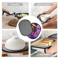 thumbnail image 7 of Pofeuu Closeup Honeybee on Flower Print Silicone Pot Mat Mitten With Hanging Loop Heat Resistant Oven Mitts Non-Slip Bbq Baking Smoking Potholders, 7 of 7