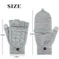 thumbnail image 2 of Loritta 2 Pairs Winter Gloves Warm Knit Flip Mittens Fingerless Gloves for Women Gift, 2 of 6