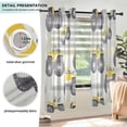 thumbnail image 3 of Yayeee Window Curtains Light Filtering 63"x52" Grommet Panel Pair Home Living Room Decor, Trucks Pattern, 3 of 7