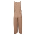 thumbnail image 5 of Endives Wide Leg Jumpsuit For Women Casual Loose Bib Overalls for Women Solid Color Jumpsuits Spring Summer Khaki, 5 of 5