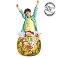 thumbnail image 3 of Ethnic Storage Toy Bag Chair, Koi Fish in Modern Style Oriental Underwater Far Eastern Japanese Design, Stuffed Animal Organizer Washable Bag, Small Size, Mustard Pale Coffee, by Ambesonne, 3 of 3
