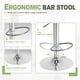 thumbnail image 3 of JJUN Bar Stools Modern Pu Leather Swivel Adjustable Hydraulic Bar Stool Square Counter Height Stool Set of 2 (Beige), 3 of 8