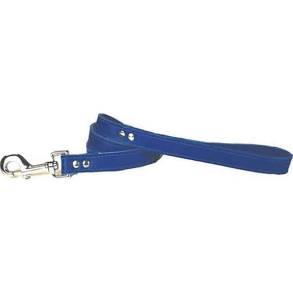 Leather Brothers 6074-BL 0.5 in. x 4 ft. Dog Leash, Blue