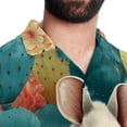 thumbnail image 5 of Tmall Men's Short Sleeve Button Down Poplin Hawaiian Shirt for Summer Beach, Casual Printed Unisex Style, 5 of 6