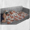 thumbnail image 6 of Hawaii Soft Flannel Fleece Blanket, Abstract Aloha State Floral Pattern Hibiscus Spring Holiday Theme Design, Cozy Plush for Indoor and Outdoor Use, 60" x 80", Orange Ruby Dark Taupe, by Ambesonne, 6 of 6