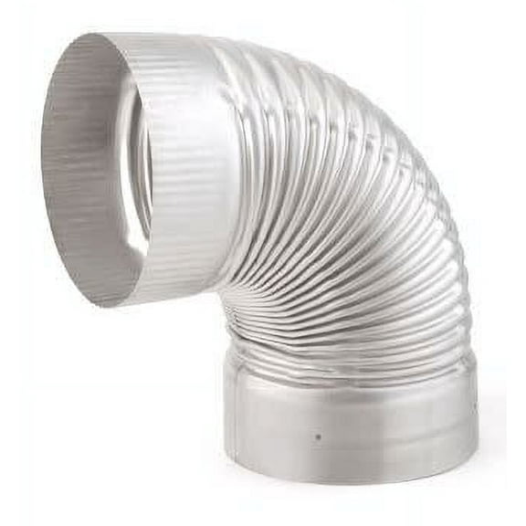 Heat-Fab 4614Ss 6" 90 Degree Crimped Elbow - Stainless Steel