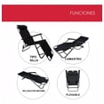 thumbnail image 2 of 4 Sillas Camastro Plegable Reclinable CJR Jardin Playa Alberca negro, 2 of 8