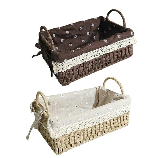 de almacenamiento de ratán, 2 uds., juguetes, artículos diversos para , dormitorio, oficina, decoración para hogar