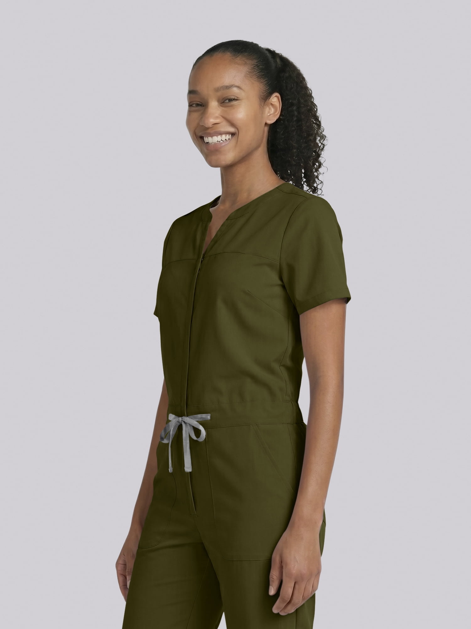Scrubstar Ultimate Women’s Antimicrobial Drawstring Straight Leg Scrub Jumpsuit, Sizes XS–2XL