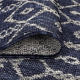 thumbnail image 4 of Haperlare Easy Cleaning Boho Area Rug 7'10" x 10'2" Textured Weave Indoor/Outdoor Navy Rug for Porch, 4 of 6