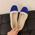 thumbnail image 4 of Taylonsss Women's Fashion Casual Color-Block Flat Round-Toe Shoes for Spring and Fall Large Size Comfortable Breathable Daily Leisure Outdoor Indoor Wear, 4 of 5