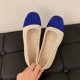 thumbnail image 5 of Zapatos Casuales Planos para las Mujeres Color-Bloque Dedo Redondo Boca Poco Profunda Deslizamiento en Zapatillas de Lienzo Primavera, Zapatos de Lienzo para las Mujeres, 5 of 5
