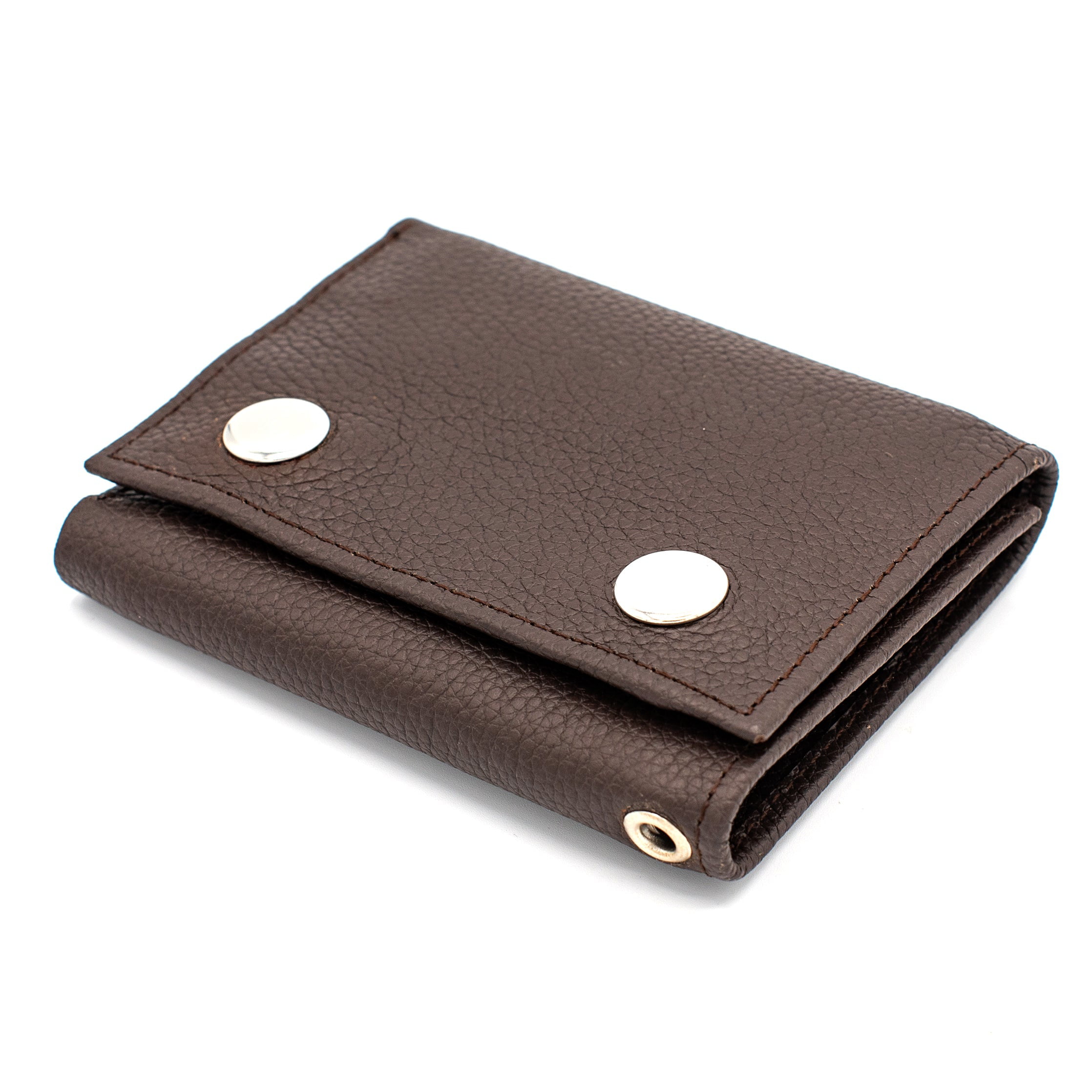 Traditional Leather 6 Key Holder Roll Brown Keycase Popper Fastening 