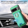 thumbnail image 3 of Allytech Google Pixel 8 Pro Case, Detachable Magnetic Wallet Case with Card Holder & Ring Stand, Support Car Mount, Premium PU Leather Shockproof Durable Protective Slim Case Cover - Green, 3 of 11