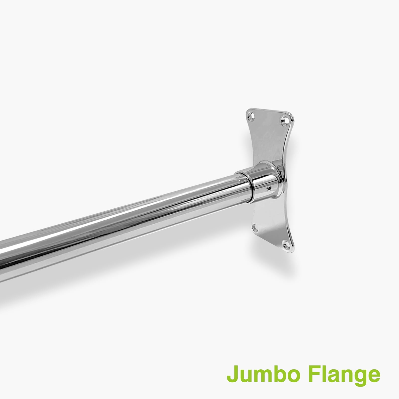 Naiture Jumbo Shower Curtain Rod Flanges, Zinc Alloy, Set of 2, Chrome Finish