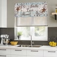 thumbnail image 4 of 2 Pack Valances for Window, Country Star Brown Short Curtains for Kitchen Bedroom Living Room, Vintage Rustic Texas Stars Wooden Rod Pocket Small Window Treatment Valance Drapes 42 x 12 Inch, 4 of 8