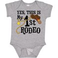 thumbnail image 3 of Inktastic Yes, This is My 1st Rodeo Cowboy Hat with Red Band, Lasso Boys or Girls Baby Bodysuit, 3 of 5