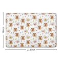 thumbnail image 5 of White Highland Cow Flower Flannel Non Slip Door Rugs,Washable Door Mats Indoor,Decorative Door Mats,Dirt-Resistant and Absorbent Doormat for Entrance,Bedroom,Kitchen,Bathroom,23.5"x16", 5 of 5