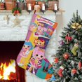 thumbnail image 1 of Lalaloopsy artículos de fiesta Tema: Calcetines de Navidad, fino lino blanco para colgar en escaleras y chimenea, decoración navideña para el hogar, regalo de Navidad.54cm×38cm, 1 of 5