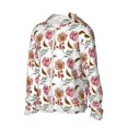 thumbnail image 2 of Pofeuu Rose Flowers Print Sun Protection Outdoor Lightweight Full Zip UV Cooling Hoodie Long Sleeve Summer Clothing for Outdoor Hiking-XX-Large, 2 of 5