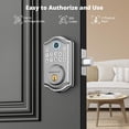 thumbnail image 3 of AkaGear Cerradura de puerta de entrada sin llave con control de aplicación - Cerradura de puerta con teclado electrónico con huella digital, cerraduras inteligentes para puerta delantera, bloqueo auto, 3 of 5
