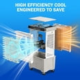 thumbnail image 4 of Evaporative Air Cooler, Swamp Cooler 5.3 Gal Portable Air Cooler with Remote, 12H Timer, 3 Speeds, 4 of 7