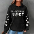 thumbnail image 2 of Clearance！Hoodies Waffle Sweatshirt Plus Size Long Sleeve Womens Tops Cute Dog Paw Print Kawaii Hooded Hoodie Tops Loose Fit Casual Hooded Pullover Sweatshirts with Pocket, 2 of 4