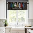 thumbnail image 2 of Christmas Tree Kitchen Valances for Windows 60x18 Inch Kitchen Curtains Valances Rod Pocket Cow Leopard Print Plants Wooden Grain Bathroom Window Valances for Window Treatment Decor, 2 of 6