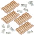 thumbnail image 4 of Wooden Domino Racks, 4 Solid Wood Domino Trays, Classic Domino Tiles Holder Racks for Mexican Train, Mahjong, Games- Dominoes NOT Included, 4 of 7